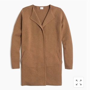 J. Crew Vanessa Sweater Jacket, Size Small, Heather Camel Color